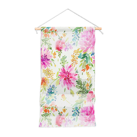 Ninola Design Natural Haze Spring Dahlias Floral Wall Hanging Portrait