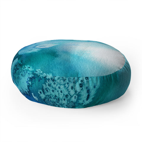 Ninola Design Natural Haze Under the Sea Floor Pillow Round