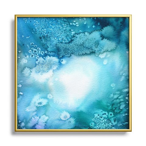 Ninola Design Natural Haze Under the Sea Square Metal Framed Art Print