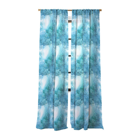 Ninola Design Natural Haze Under the Sea Sheer Window Curtain