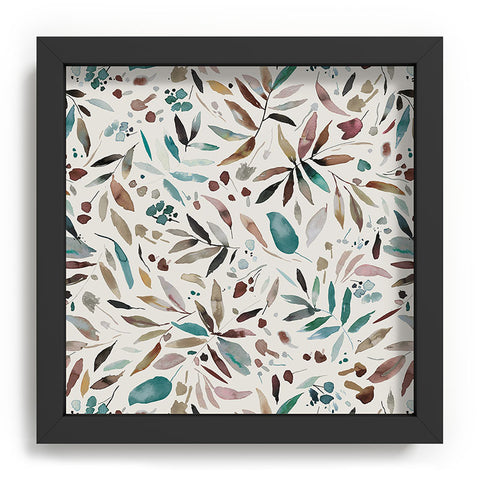Ninola Design Nature Botanical Leaves Fall Recessed Framing Square