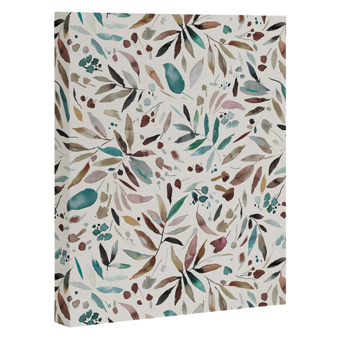 Ninola Design Nature Botanical Leaves Fall Art Canvas