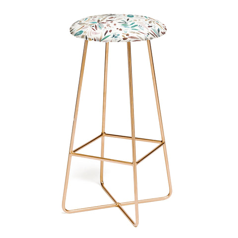 Ninola Design Nature Botanical Leaves Fall Bar Stool