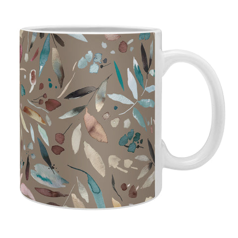 Ninola Design Nature Botanical Leaves Fall Brown Coffee Mug