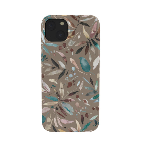 Ninola Design Nature Botanical Leaves Fall Brown Phone Case