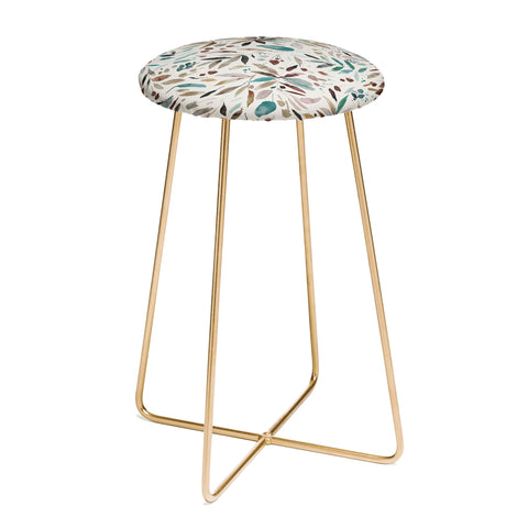 Ninola Design Nature Botanical Leaves Fall Counter Stool
