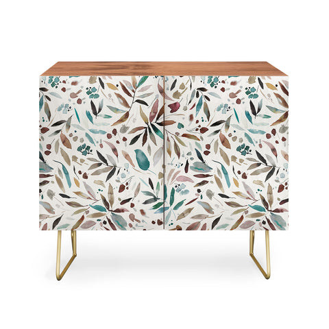Ninola Design Nature Botanical Leaves Fall Credenza
