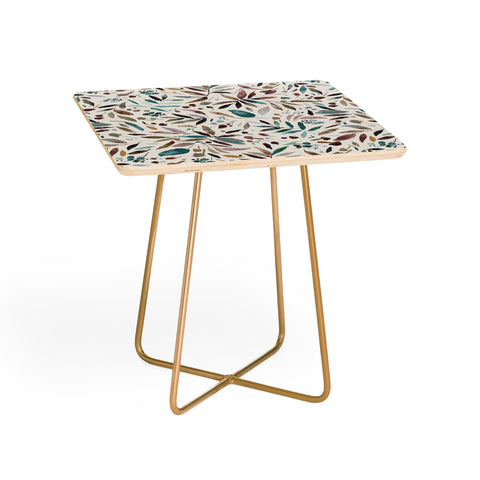Ninola Design Nature Botanical Leaves Fall Side Table