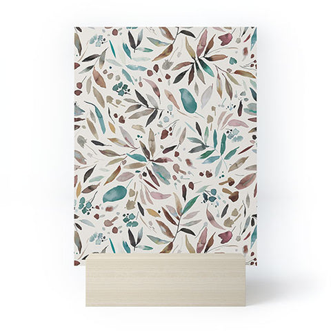 Ninola Design Nature Botanical Leaves Fall Mini Art Print