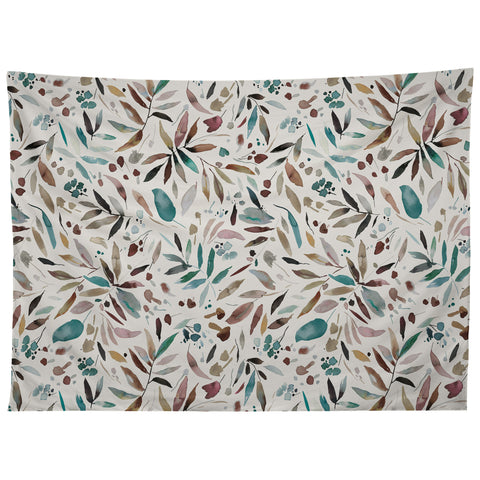 Ninola Design Nature Botanical Leaves Fall Tapestry