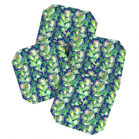 Ninola Design Paddle Cactus Blue Coaster Set