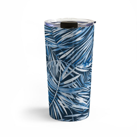 Ninola Design Palms branches navy Travel Mug
