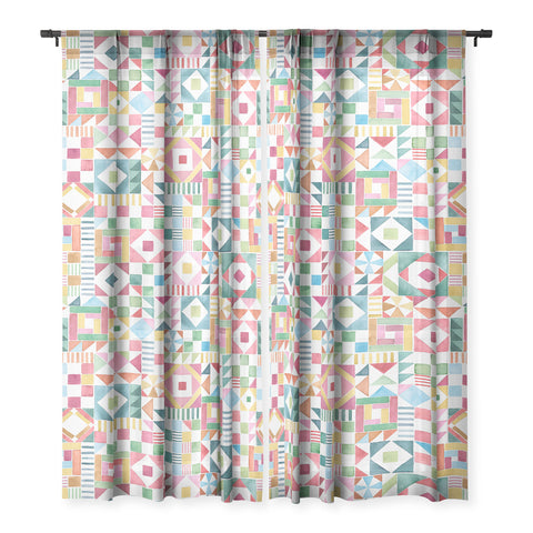 Ninola Design Patchwork Checker Joy of together Sheer Non Repeat