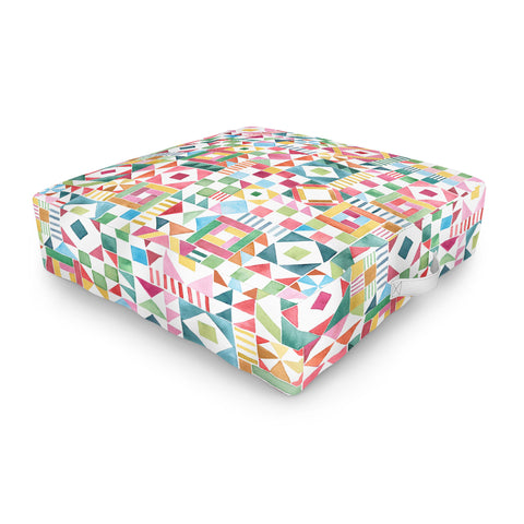 Ninola Design Patchwork Checker Joy of together Outdoor Floor Cushion