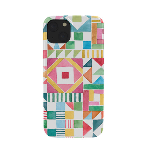 Ninola Design Patchwork Checker Joy of together Phone Case