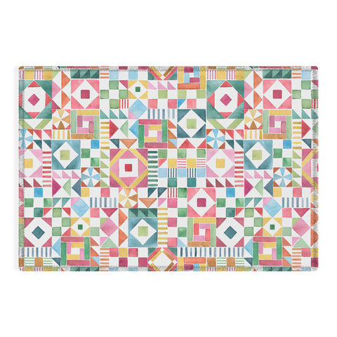 Ninola Design Patchwork Checker Joy of together Outdoor Rug