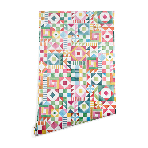 Ninola Design Patchwork Checker Joy of together Wallpaper