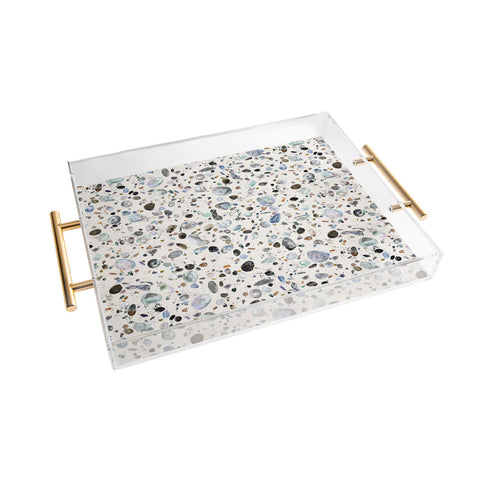 Ninola Design Pebble terrazzo blue Acrylic Tray
