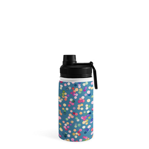 Ninola Design Polka Dots Happy Blue Water Bottle