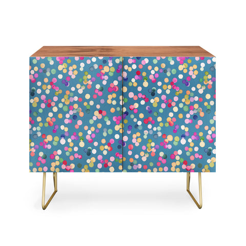 Ninola Design Polka Dots Happy Blue Credenza