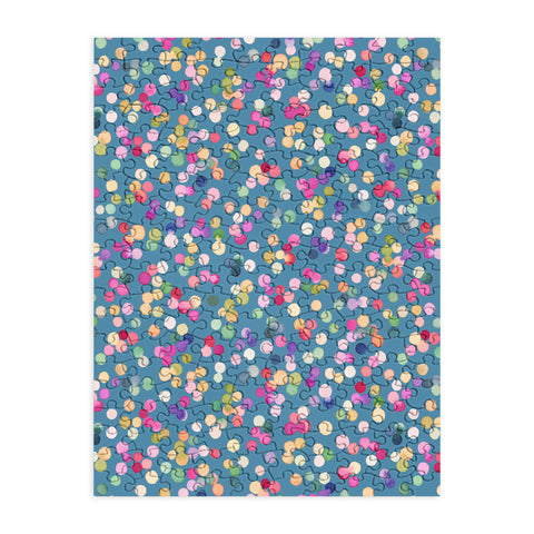Ninola Design Polka Dots Happy Blue Puzzle