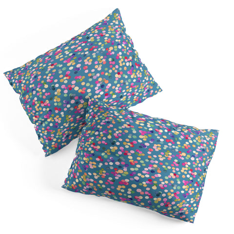 Ninola Design Polka Dots Happy Blue Pillow Shams
