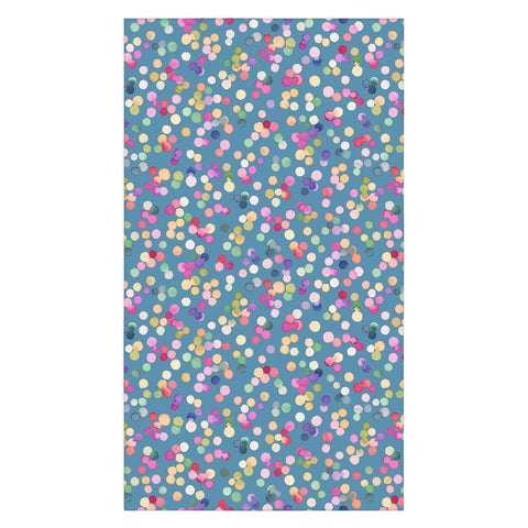 Ninola Design Polka Dots Happy Blue Tablecloth