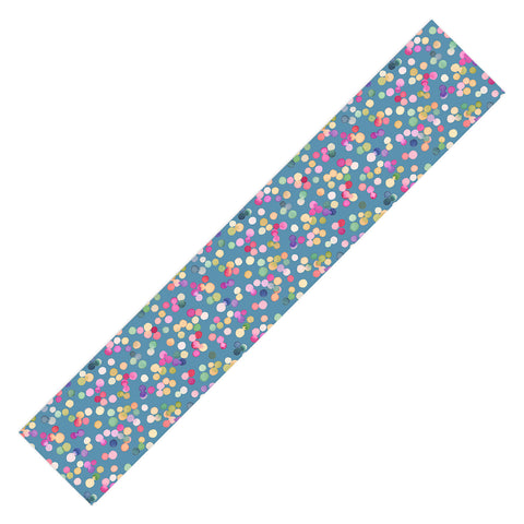 Ninola Design Polka Dots Happy Blue Table Runner