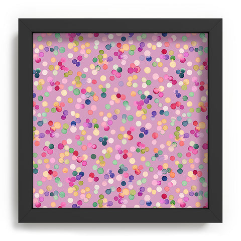Ninola Design Polka Dots Happy Lavander Recessed Framing Square