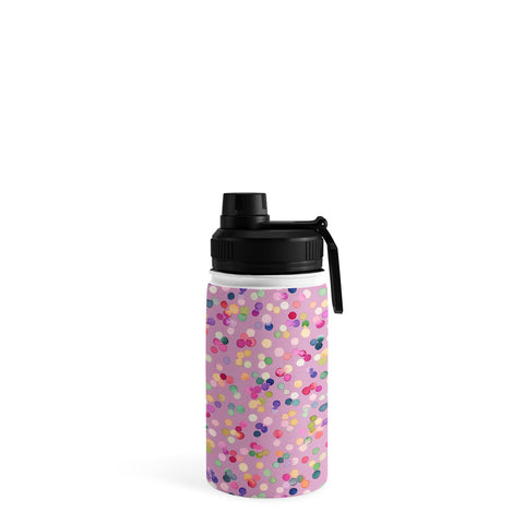 Ninola Design Polka Dots Happy Lavander Water Bottle