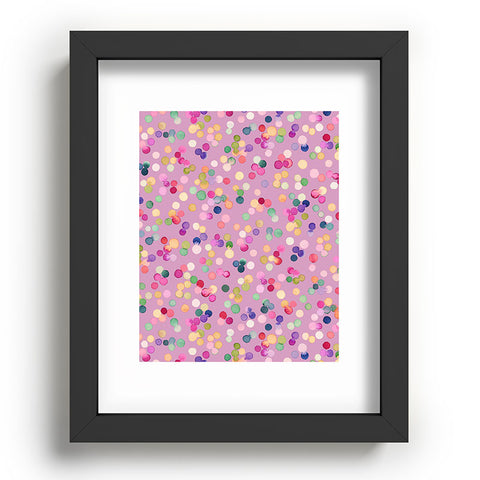 Ninola Design Polka Dots Happy Lavander Recessed Framing Rectangle