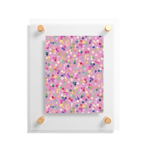 Ninola Design Polka Dots Happy Lavander Floating Acrylic Print