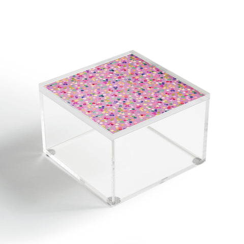Ninola Design Polka Dots Happy Lavander Acrylic Box