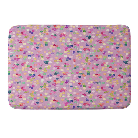 Ninola Design Polka Dots Happy Lavander Memory Foam Bath Mat