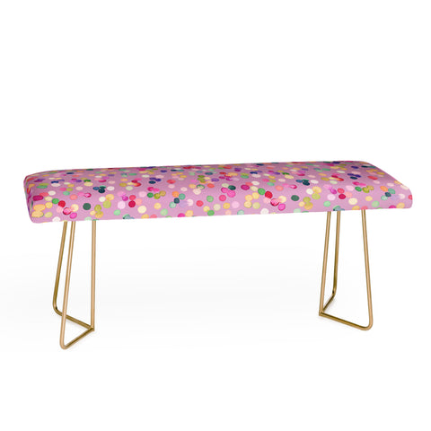 Ninola Design Polka Dots Happy Lavander Bench