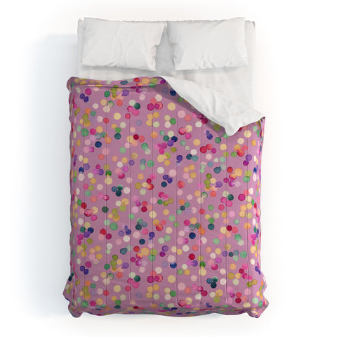 Ninola Design Polka Dots Happy Lavander Comforter