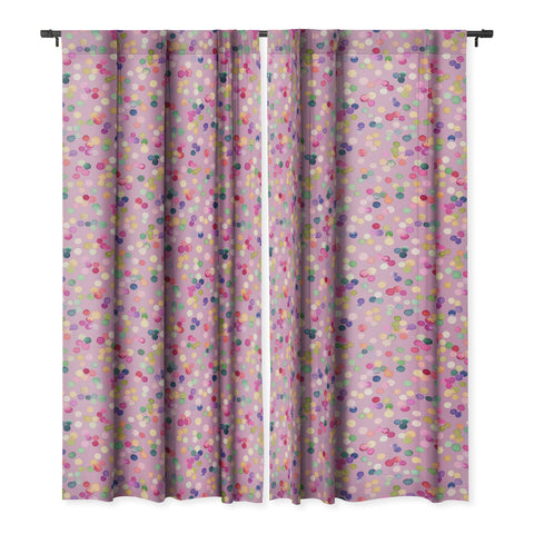 Ninola Design Polka Dots Happy Lavander Blackout Non Repeat
