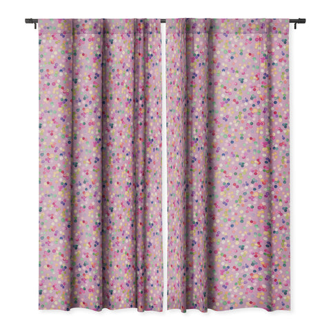 Ninola Design Polka Dots Happy Lavander Blackout Window Curtain