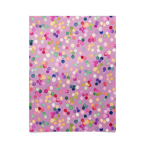 Ninola Design Polka Dots Happy Lavander Poster
