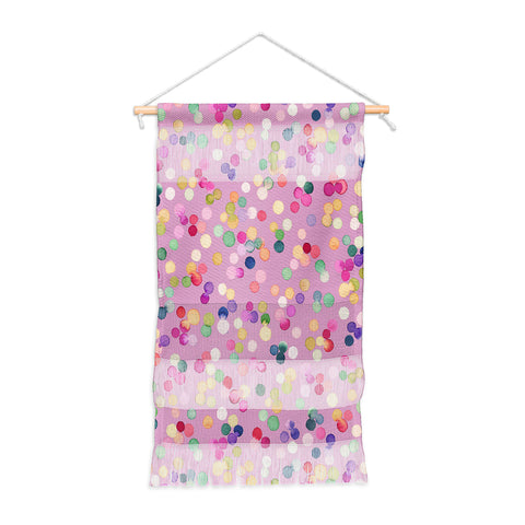 Ninola Design Polka Dots Happy Lavander Wall Hanging Portrait
