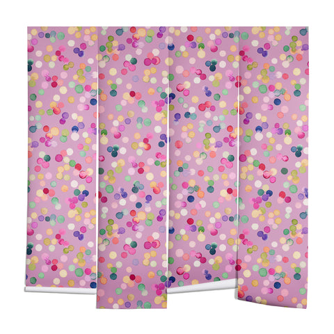 Ninola Design Polka Dots Happy Lavander Wall Mural