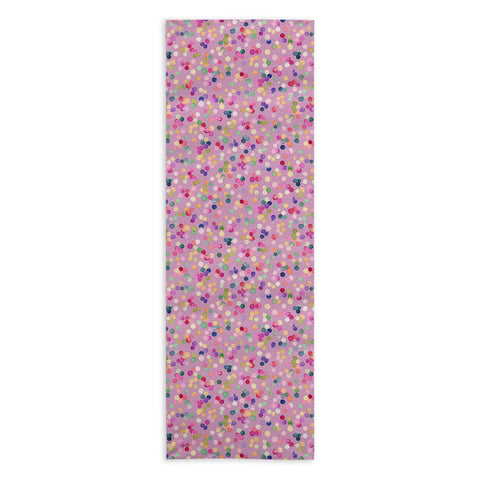 Ninola Design Polka Dots Happy Lavander Yoga Towel