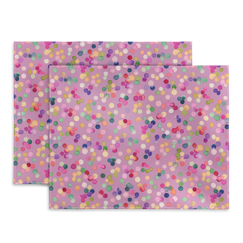 Ninola Design Polka Dots Happy Lavander Placemat