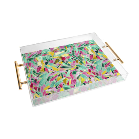 Ninola Design Primitive Strokes Tropical Acrylic Tray