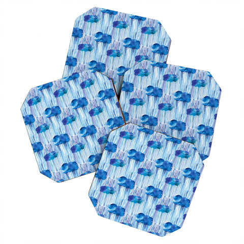 Ninola Design Rain Blue Clouds Coaster Set