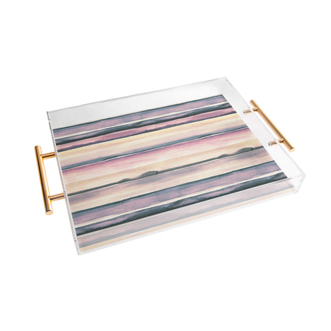 Ninola Design Relaxing Stripes Mineral Lilac Acrylic Tray
