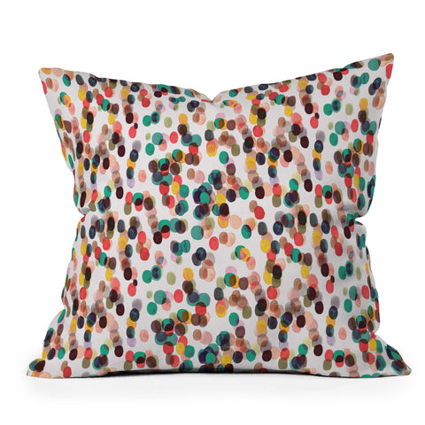 Ninola Design Relaxing Tropical Dots Outdoor Throw Pillow