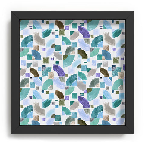 Ninola Design Retro Fusion Geometry Blue Recessed Framing Square