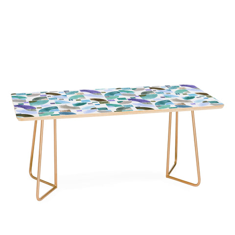 Ninola Design Retro Fusion Geometry Blue Coffee Table