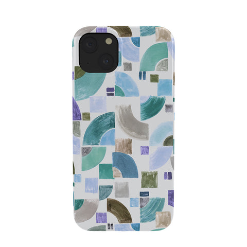 Ninola Design Retro Fusion Geometry Blue Phone Case